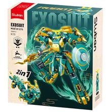 Robot PR Mecha 2in1 verde giallo SL-M38-B1275 Sluban 1