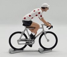 Figurina ciclista R maglia a pois FR-R2 Fonderie Roger 1