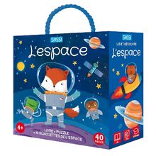 Libro e puzzle Lo Spazio SJ-310049 Sassi Junior 1