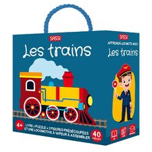 Libro e puzzle I treni SJ-329119 Sassi Junior 1