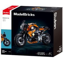 Model Bricks - Moto arancione SL-M38-B1130 Sluban 1