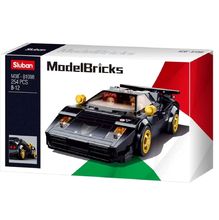 Model Bricks - Auto sportiva italiana nera SL-M38-B1098 Sluban 1