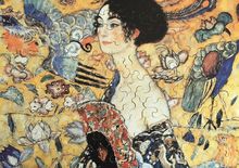 La donna con ventaglio di Klimt K515-100 Puzzle Michèle Wilson 1