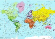 Mappa del mondo K75-50 Puzzle Michèle Wilson 1