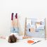 Libreria in tessuto riciclato con quadretti blu EFK-107-016-018 3 Sprouts 2