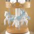 Piccolo caja de música Caballo Carrusel blu bianco UL4129 Ulysse 8