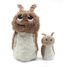 Peluche mamma lumaca e il suo bambino marrone DE75302 Les Déglingos 6