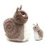 Peluche mamma lumaca e il suo bambino marrone DE75302 Les Déglingos 1