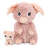 Peluche mamma maiale e il suo bambino rosa DE76020 Les Déglingos 1