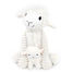 Peluche mamma pecora e il suo bambino bianco DE76060 Les Déglingos 1
