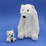 Peluche mamma orso polare e il suo bambino DE76110 Les Déglingos 4