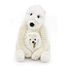 Peluche mamma orso polare e il suo bambino DE76110 Les Déglingos 3