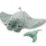 Peluche manta ray mamma e baby mint DE74400 Les Déglingos 1