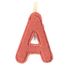 Lettera A rosa fosforescente LL83859 Lilliputiens 1