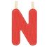 Lettera N rossa fosforescente LL83877 Lilliputiens 1