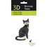Modello 3D in carta Gatto bianco e nero FRI-11759 Fridolin 2