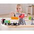 Pista con locomotiva a batteria e gru HA-E3731 Hape Toys 4