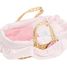 Culla 28 cm con imbottitura rosa PE800106 Petitcollin 2