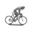 Figurina ciclista P scalatore da dipingere FR-P Grimpeur Non peint Fonderie Roger 1