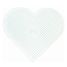 Grande placca a cuore con perline in plastica Midi bianca HAMA-233 Hama 2