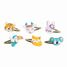 6 barrette per capelli con animali glitterati fai-da-te J07997 Janod 3