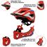 Casco integrale rosso S KMHFF03S Kiddimoto 2