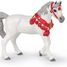 Figurina di cavallo arabo bianco in abito da parata PA-51568 Papo 1