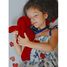 Peluche Coniglio Méloé 37 cm - Rosso passione MA0239 Maïlou Tradition 5