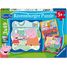 Puzzle Peppa Pig In famiglia 3x49 pcs RAV12004288 Ravensburger 1
