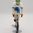 Figurina di ciclista R Maglia blu verde e bianca FR-R17 Fonderie Roger 4