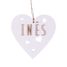 Decorazione di Natale - Cuore personalizzabile, legno bianco VI-CR11 Vintiun 1