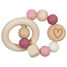 Sonaglio in legno e silicone cuore rosa GK65244 Goki 1