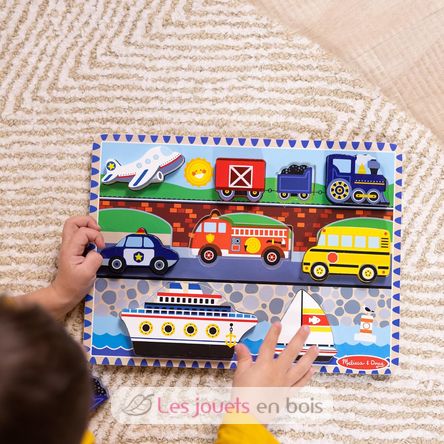 Puzzle con pezzi grandi in legno Veicoli MD03725 Melissa & Doug 2
