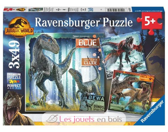 Puzzle T-Rex Jurassic World 3x49 pz RAV056569 Ravensburger 1