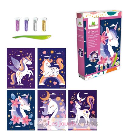 10 disegni di unicorni con glitter SYCREA045 Sycomore 2