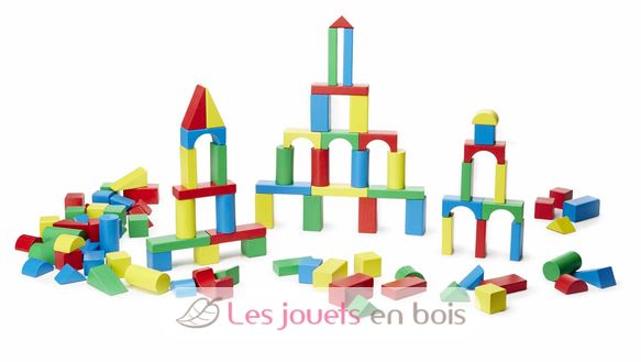 100 blocchi di legno MD10481 Melissa & Doug 4