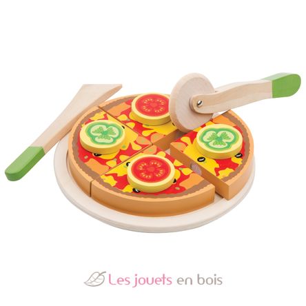 Pizza in legno da tagliare NCT10587 New Classic Toys 2