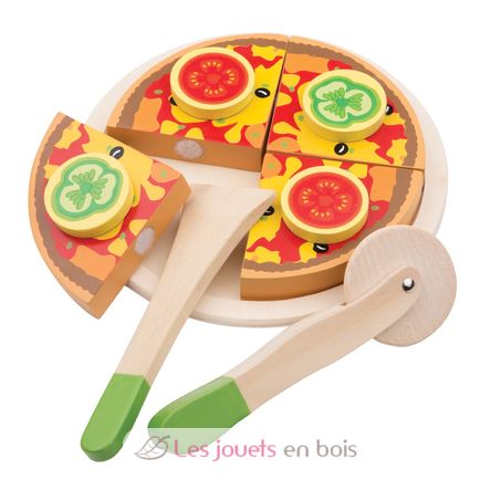 Pizza in legno da tagliare NCT10587 New Classic Toys 1