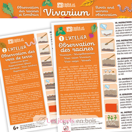 Vivarium Osservazione di radici e vermi RC-011038 Radis et Capucine 2