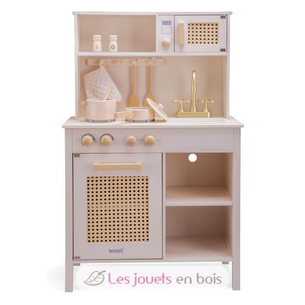 Cucina in legno e rattan rosa NCT11046 New Classic Toys 2