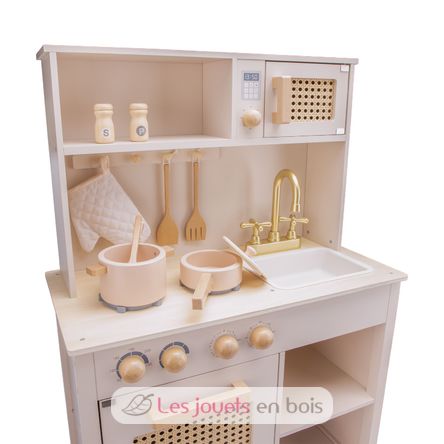 Cucina in legno e rattan rosa NCT11046 New Classic Toys 3