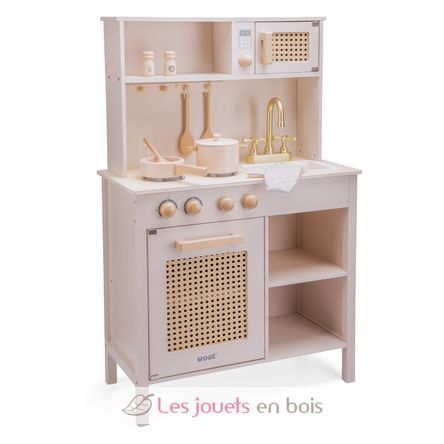 Cucina in legno e rattan rosa NCT11046 New Classic Toys 7