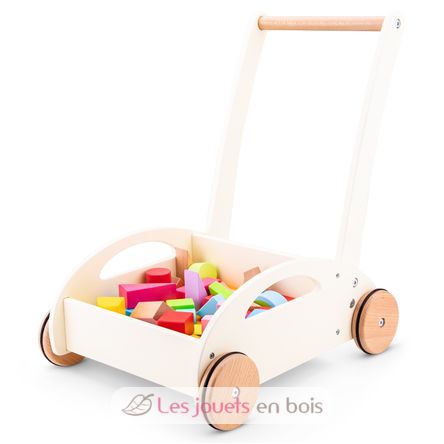 Carrello da passeggio e blocchi di legno NTC11320 New Classic Toys 1