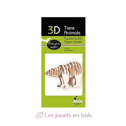 Modello 3D in carta orso polare FR-11655 Fridolin 2