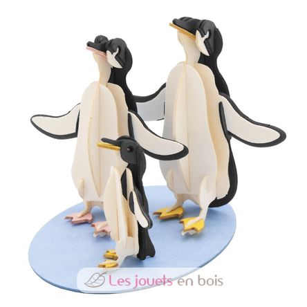 Modello 3D in carta famiglia di pinguini FI-11672 Fridolin 1