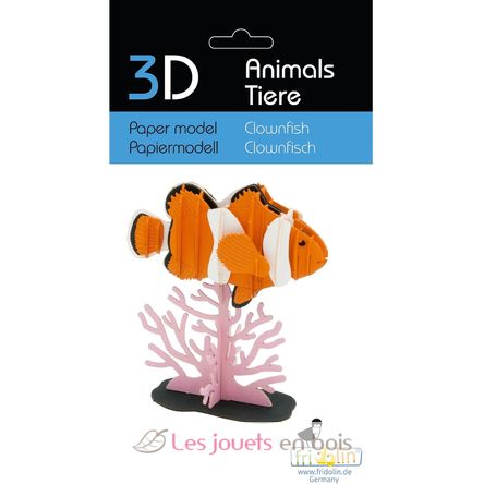 Modello 3D in carta pesce pagliaccio FR-11734 Fridolin 2