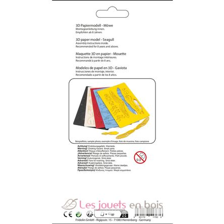 Modello 3D in carta gabbiano FRI-11763 Fridolin 4