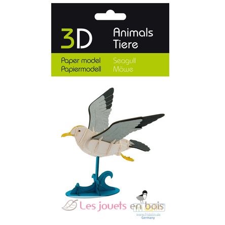 Modello 3D in carta gabbiano FRI-11763 Fridolin 3