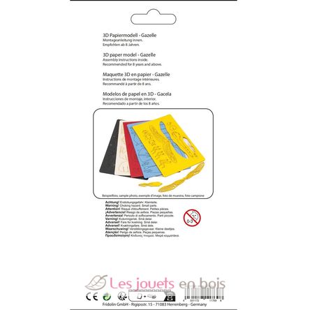 Modello 3D in carta gazzella FRI-11769 Fridolin 4