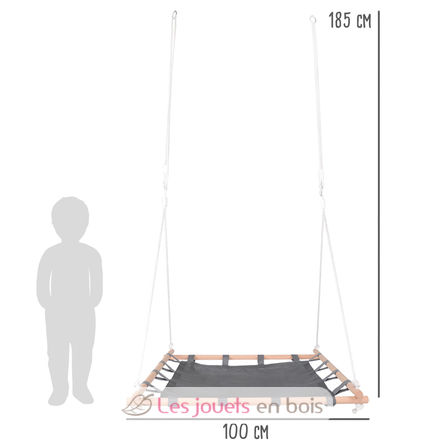 Altalena a rete con cornice in legno LE11907 Small Foot company 2